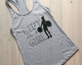 Crossfit Tank Top, Women's Workout Tank, Lift Like a Girl Tank Top, Crossfit Shirts, Workout Clothing, Women's Crossfit Shirt
