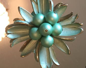 Antique Green Enamel and Pearl Pun