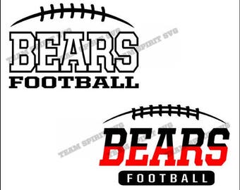 Bears Football Laces Download Files - SVG, DXF, EPS, Silhouette Studio, Vinyl Cut Files, Digital Cut Files -Use with Cricut and Silhouette