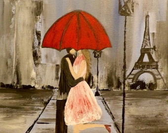 Couple with umbrella | Etsy