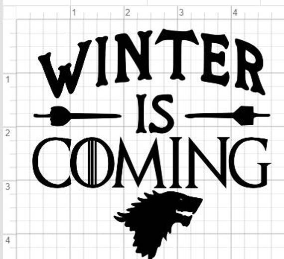 Download Winter is Coming Game of Thrones Design SVG PDF EPS Dxf