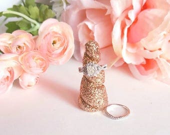 Rose Gold Unicorn Horn Ring Holder - Rose Gold Ring Holder - Rose Gold - Unicorn Horn - Ring Holder - Bridal Shower Gift- Rose Gold Wedding