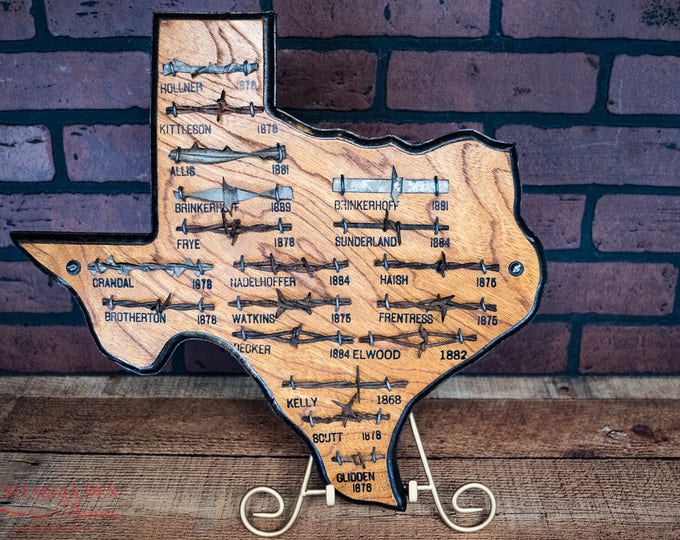 Amos Crouch Texas Barbed Wire Display | 1869-1889 Antique Barbed Wire Collection