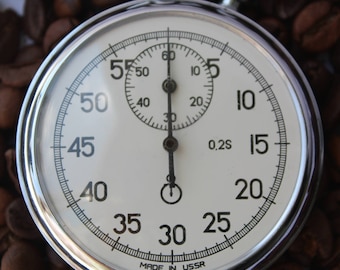Soviet stopwatch AGAT, Mechanical chronometer USSR, Working.