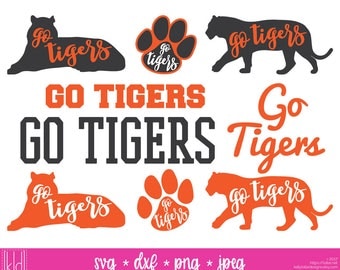 9 Tigers svg - Go Tigers - Tiger svg - High School or Little League Team - Tiger Baseball - Tiger Football - Tiger Cheer - SVG Files