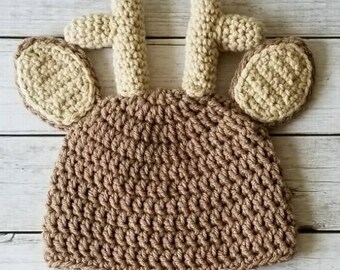 Crochet Deer Hat, Deer Hat, Baby Deer Hat, Reindeer Hat
