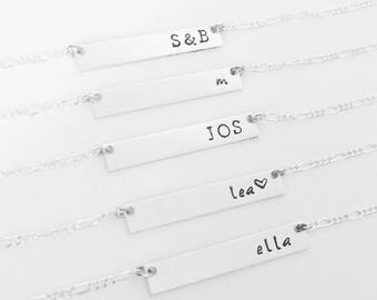 SALE Personalized Bar Necklace