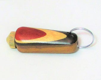 Key Ring Fob Marquetry Cigarette Holder 1054L3