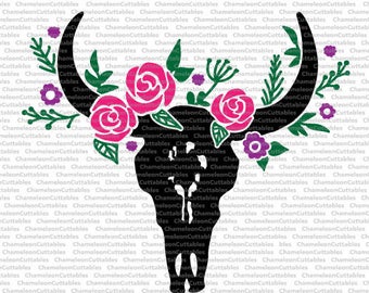 Download cow skull 3 variations svg cut file decal bull horns