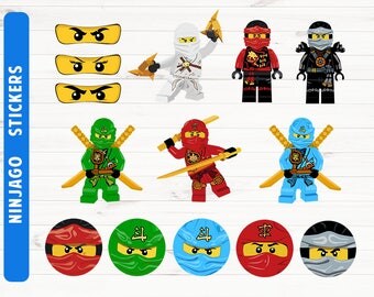 Ninjago stickers Ninjago party Ninjago printables Digital files