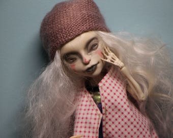 monster high repaint Skelita OOAK free shipping