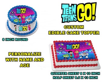 Teen Titans Go Edible Images Cake topper