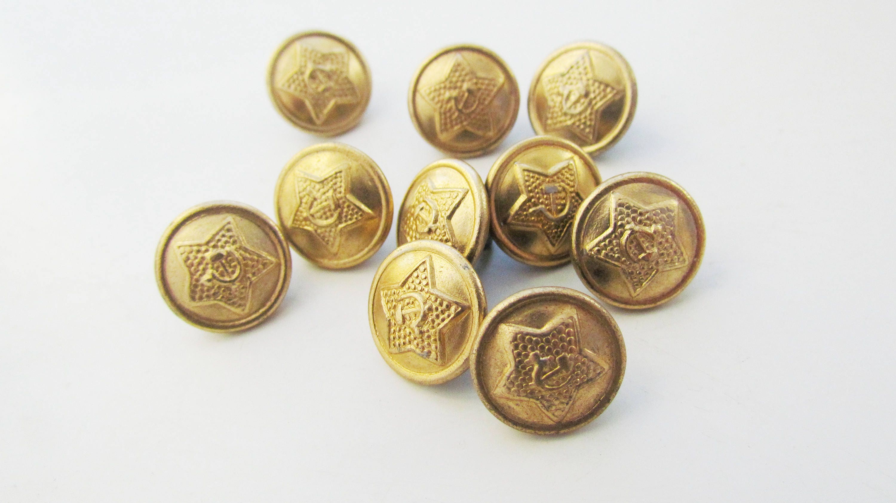 Vintage Army buttons soviet military buttons soviet buttons