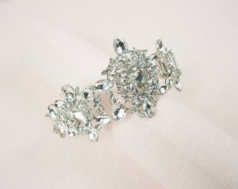 Swarovski Crystal Silver Alloy Bridal Hair Accessory Wedding Tiara Prom Queen Crown Vintage Style Head Piece Jeweled Diana de mariage