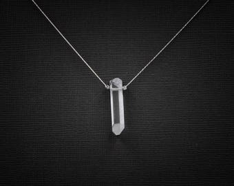 Quartz Point Raw Crystal Necklace Pendant Necklace Raw Quartz Necklace boho jewellery bohemian necklace raw clear quartz Minimalist Necklace