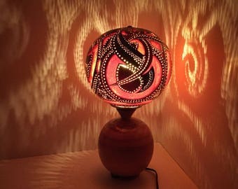 Gourd Night Light, Gourd Lamp, Table Lamp Modern, Unique Desk Lamps, Turkish Lamp Standing, Unique Table Lamps, Modern Lamp, Bedroom Lamps
