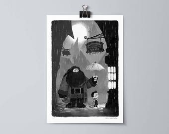 Harry Potter and Hagrid in Diagon Alley