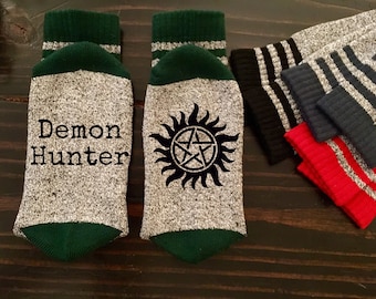 Supernatural Inspired Thermal Socks READY TO SHIP Dean Sam Castiel