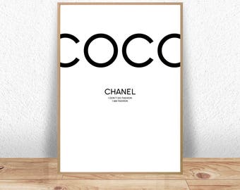 Coco Chanel, Coco Chanel Poster, Coco Chanel print, Coco Chanel quotes, Coco Chanel Art, Coco Chanel Decor, Coco Chanel Wall Art, Coco Print