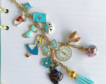 Alice in Wonderland Planner Charm, Planner Accessory, Bag Bling, Keychain, Zipper Pull, Stationery Decoration, Sun Catcher