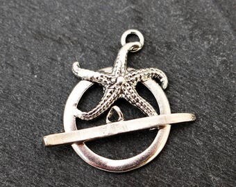 Sterling Silver Starfish Toggle Clasp