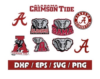 Alabama Crimson Tide Svg Dxf Eps Png Cut File Pack