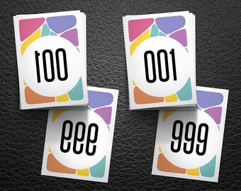 Facebook Live Sales, live sale numbers, Mirrored + Normal Number Tag, 001-999, Reversed + Normal Numbers tags, llr number tags #1