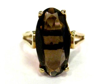 10K Smoky Quartz Ring - X3020