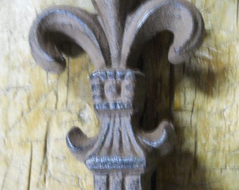 Huge Cast Iron FLEUR DE LIS Finial Garden Statue Home Decor Rustic Ranch Saints