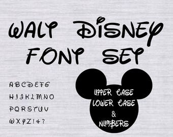 Walt Disney Font Set, Disney font svg, Disney font for silhouette, Disney font cricut, disney svg files for silhouette, cutting file