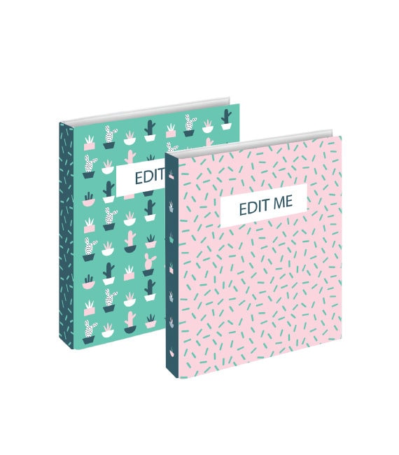 Printable Cactus Binder Covers 10 Ring Binder Covers