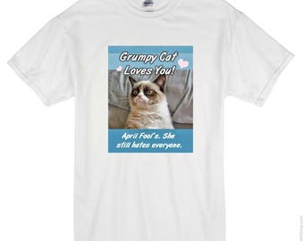 Grumpy Cat Who Needs April Fools T-shirt? Keep Calm It's Only April Fools Day