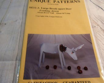 large wooden deer pattern