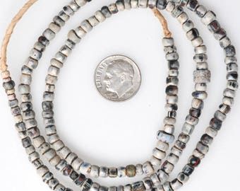 26 Inch Strand of Small Excavated Glass Beads - Vintage African Trade Beads - py150