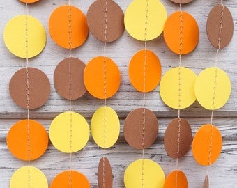 orange and yellow paper garland copper garland yellow weddings pumpkin paper garland - Pumpkin Decor orange and yellow paper garland copper garland yellow weddings pumpkin paper garland - Pumpkin Decor