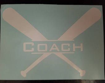 Baseball Bats- Coach Vinyl Car Decal