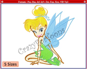 TINKERBELL EMBROIDERY DESIGNS Set All formats (Design 1)