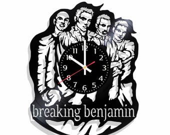 Breaking benjamin rock band wall clock with original design, breaking benjamin wall poster