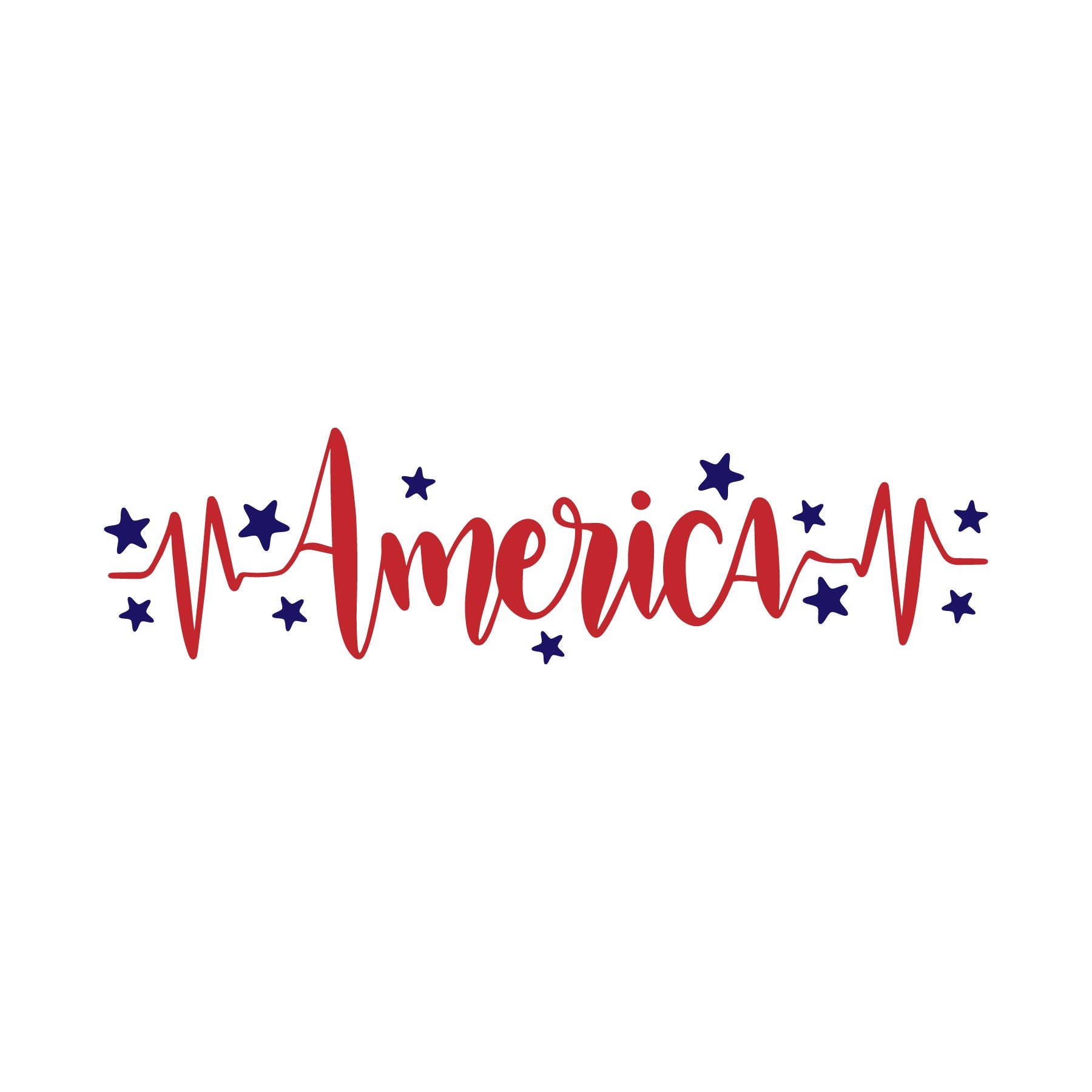 Download America Heartbeat SVG/Fourth of July SVG