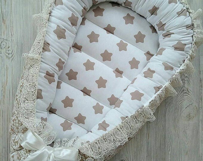 Baby nest,co sleeping,baby naptime,co sleeper crib,baby travel bed,baby lounger,baby shower gift, baby bed, double side baby nest, baby gift