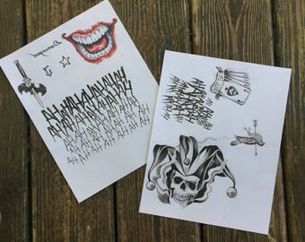 Joker Suicide Squad Temporary Tattoos