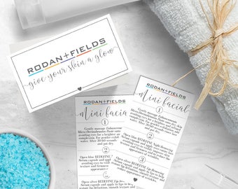 Rodan and Fields Mini Facial Card Digital File | Rainbow Life Changing Boss Babe