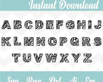 Zebra alphabet svg,fonts for cricut,silhouette,letters,font,svg,PNG,ai,eps,invitation,birthday,decoración,shirt,jersey,cutting files,disney