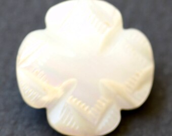 Carved Mother of Pearl Pin