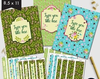 80% OFF Binder covers 8.5 x 11 Personalized Binder Inserts and Spines, Printable Binder Covers - Print your own covers,PDF - CMP-202