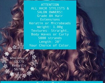 Wholesale 5000 Keratin Extensions 100% Human Hair