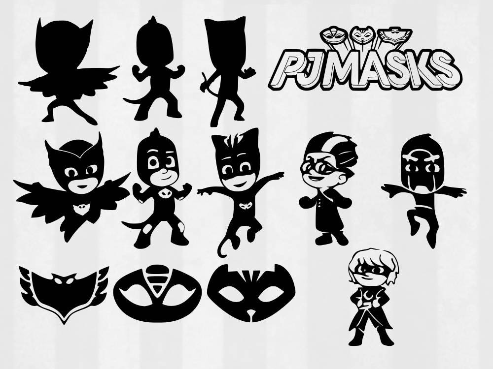 Download PJ Masks SVG Bundle PJ Masks clipart pj masks cut files pj