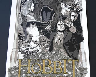 Chris Marshall, The Hobbit, Desolation of Smaug, Artist Proof, AP, Cast and Crew, Weta, Variant, Limited Edition, Print, Art, Screenprint,