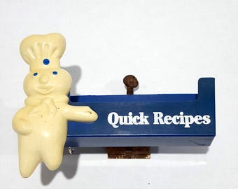 Vintage PILLSBURY DOUGHBOY Store Display Advertising Quick Recipe Holder