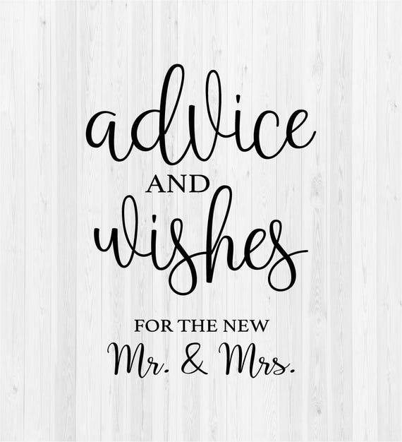 Kit Matrimonio: Cartello E 45 Biglietti Consigli Per Gli Sposi - Wishes For The New Mr & Mrs, 10x15 Cm